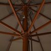 vidaXL Sonnenschirm mit Holzmast 330 cm Taupe 47215 Bild 3