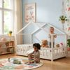 en.casa Kinderbett aus Kiefernholz mit Rausfallschutz und Lattenrost, 80x160 cm, weiß Bild 3