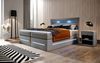 Boxspringbett Sevilla mit LED und Stauraum 180x200 Grau H3 (70-100kg) Bild 3