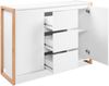 Sideboard >Denver< in weiß / Dekor Artisan Oak - 120x88x40cm (BxHxT) Bild 4