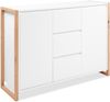 Sideboard >Denver< in weiß / Dekor Artisan Oak - 120x88x40cm (BxHxT) Bild 2
