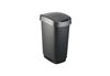 Rotho 'Twist' Mülleimer mit Deckel, Kunststoff (PP), 50 Liter, Silber / Schwarz Bild 5