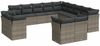 vidaXL 13-tlg. Garten-Sofagarnitur mit Kissen Grau Poly Rattan 3250389 Bild 2