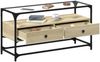 vidaXL TV-Schrank mit Glasplatte Sonoma-Eiche 98x35x51cm Holzwerkstoff 846065 Bild 3
