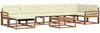 vidaXL Outdoor-Sofagarnitur 22 pcs Natur und Creme Massivholz Akazie 3369697 Bild 2