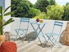 Bistro Set FIORI Metall Seeblau Bild 3