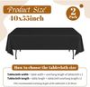 Schwarze Polyester Tischdecken 6er Pack 60x102 Zoll Hochzeit Party Bild 2