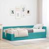 vidaXL Eckbettgestell mit Matratze Sonstiges 2 pcs Türkis Samt 3393622 Bild 1