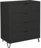 Kommode Erna 81x45x102 Anthrazit matt Lack 14723-D Bild 2