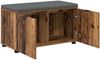 vidaXL Flurbank mit Kissen mit Regal mit Tür Altholz 80 x 38 x 46 cm 891486 Bild 5