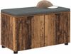 vidaXL Flurbank mit Kissen mit Regal mit Tür Altholz 80 x 38 x 46 cm 891486 Bild 3