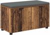 vidaXL Flurbank mit Kissen mit Regal mit Tür Altholz 80 x 38 x 46 cm 891486 Bild 2