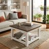 CLP Couchtisch Bastrop 60 x 60 cm quadratisch rustikal Sofatisch in Landhausstil,braun Bild 4