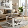 CLP Couchtisch Bastrop 60 x 60 cm quadratisch rustikal Sofatisch in Landhausstil,braun Bild 3