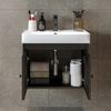 Roomart ADA Badmöbel Set– 2-teiliges Badezimmermöbel Set- Waschbecken mit Unterschrank - H 42 x B 35 x T 60 cm • Schwarz-Eiche Bild 4