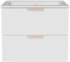 Vente-unique - AVORELI Waschbeckenmöbel Holz, Platte Weiß - B 46 cm x H 50 cm x L 60 cm Bild 2