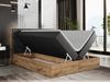 Boxspringbett mit Kopfteil und Topper, Polsterbett - NESSI - 180 x 200 cm - Dunkelgrau Kunstleder - H4 - Topper Visco Bild 2