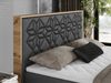 Boxspringbett mit Kopfteil und Topper, Polsterbett - NESSI - 180 x 200 cm - Dunkelgrau Kunstleder - H4 - Topper Visco Bild 3