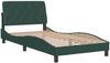 vidaXL Bettgestell ohne Matratze Dunkelgrün 100x200 cm Samt 3207908 Bild 3