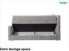 MEBLINI King Boxspringbett VARANO 140x200 cm mit Bettkasten – H3/Grau Samt Polsterbett - Gepolstert Doppelbett mit Matratze und Topper - Polsterbett mit Stauraum - Bett mit Kopfteil – Stauraumbett Bild 4