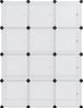 vidaXL Aufbewahrungswürfel-Organizer mit 12 Würfeln und Türen Transparent PP 340555 Bild 3