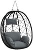 vidaXL Hängendes Ei-Stuhl Anthrazit 91,5 x 54,5 x 107 cm Poly-Rattan 42003844 Bild 2