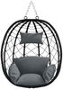 vidaXL Hängendes Ei-Stuhl Anthrazit 91,5 x 54,5 x 107 cm Poly-Rattan 42003844 Bild 5