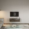 Selsey 'Framme' hängendes TV-Board mit zwei Klappen und offenen Ablagen, Holzoptik Walnuss, 100 cm Bild 2
