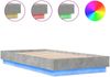 vidaXL Bettgestell mit LED Betongrau 75x190 cm 839549 Bild 2