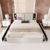 Polsterbett 160x200 cm mit kabelloser Ladestation, USB/Typ-C-Anschluss & 4 Schubladen, Beige mit Stauraum Bild 4