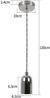 ZMH E27 Lampenaufhängung Vintage Lampenfassung Silber Hängefassung mit 1.3M Kabel Edison Schnurpendel Industrial Pendleuchte mit Baldachin Deckenbefestigung für Wohnzimmer Esszimmer Bar Kneipe Keller Bild 3