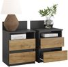 Nachttisch Monty Anthrazit/Goldkraft Eiche 2er Set Vicco Bild 5