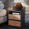 Nachttisch Monty Anthrazit/Goldkraft Eiche 2er Set Vicco Bild 3