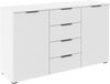 OTTO home Kombikommode Sideboard Schubladenkommode AGORDO mit Dekor- oder Hochglanzfront (in zwei Griff-Farben, Breite 120 cm), vier große Schubladen, mit insgesamt 4 Einlegeböden MADE IN GERMANY Bild 5