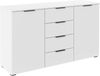 OTTO home Kombikommode Sideboard Schubladenkommode AGORDO mit Dekor- oder Hochglanzfront (in zwei Griff-Farben, Breite 120 cm), vier große Schubladen, mit insgesamt 4 Einlegeböden MADE IN GERMANY Bild 4