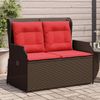 vidaXL Gartenbank Braun Poly-Rattan 3394464 Bild 3