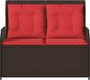 vidaXL Gartenbank Braun Poly-Rattan 3394464 Bild 4
