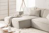 KAWOLA Sofa SAMU Ecksofa Feincord beige Recamiere links 72 x 168 x 276 cm Bild 4
