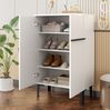 Schuhschrank 95x60x34,5 cm mit Doppeltüren – moderner Aufbewahrungsschrank für Flur Bild 5