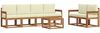 vidaXL Outdoor-Sofagarnitur mit Kissen 7 pcs Natur und Creme 3366033 Bild 2