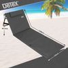 2x Strandmatte, gepolstert, mit Lehne und Tasche, anthrazit Bild 4