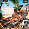 2x Strandmatte, gepolstert, mit Lehne und Tasche, anthrazit Bild 2