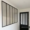 Vente-unique - BAYVIEW Innenglaswand MetallGlas Schwarz - B 3,5 cm x H 130 cm x L 180 cm Bild 5