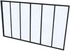 Vente-unique - BAYVIEW Innenglaswand MetallGlas Schwarz - B 3,5 cm x H 130 cm x L 180 cm Bild 2