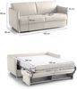 Dmora 2-Sitzer Schlafsofa Follina, Schlafsofa fürs Wohnzimmer, gepolstert, abnehmbar, 100 % Made in Italy-Qualität, 160x95 h90 cm, Beige Bild 3