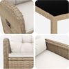 vidaXL Outdoortisch-Set 9 pcs Beige und Cremeweiß 190 x 90 x 75 cm 3422345 Bild 5