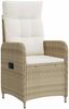 vidaXL Outdoortisch-Set 9 pcs Beige und Cremeweiß 190 x 90 x 75 cm 3422345 Bild 2