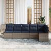 vidaXL Gartensofa-set mit Speicher 6 pcs Grau Poly-Rattan 3354054 Bild 3