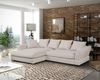 Ecksofa Couchgarnitur TIZIAN in Stoff Salvador Beige Ottomane Links Bild 2