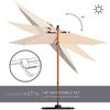 Aluminium Sonnenschirm 300cm mit Kurbel, Ampelschirm rund, UV-Schutz Bild 5